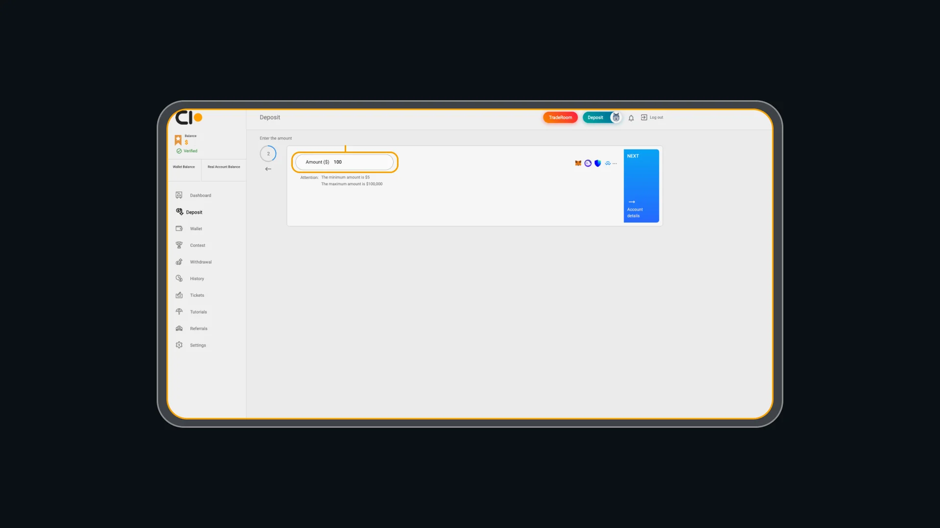 WalletConnect step 6