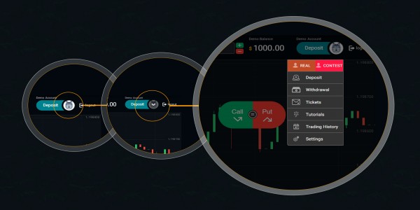How to switch between accounts in Trade Room?