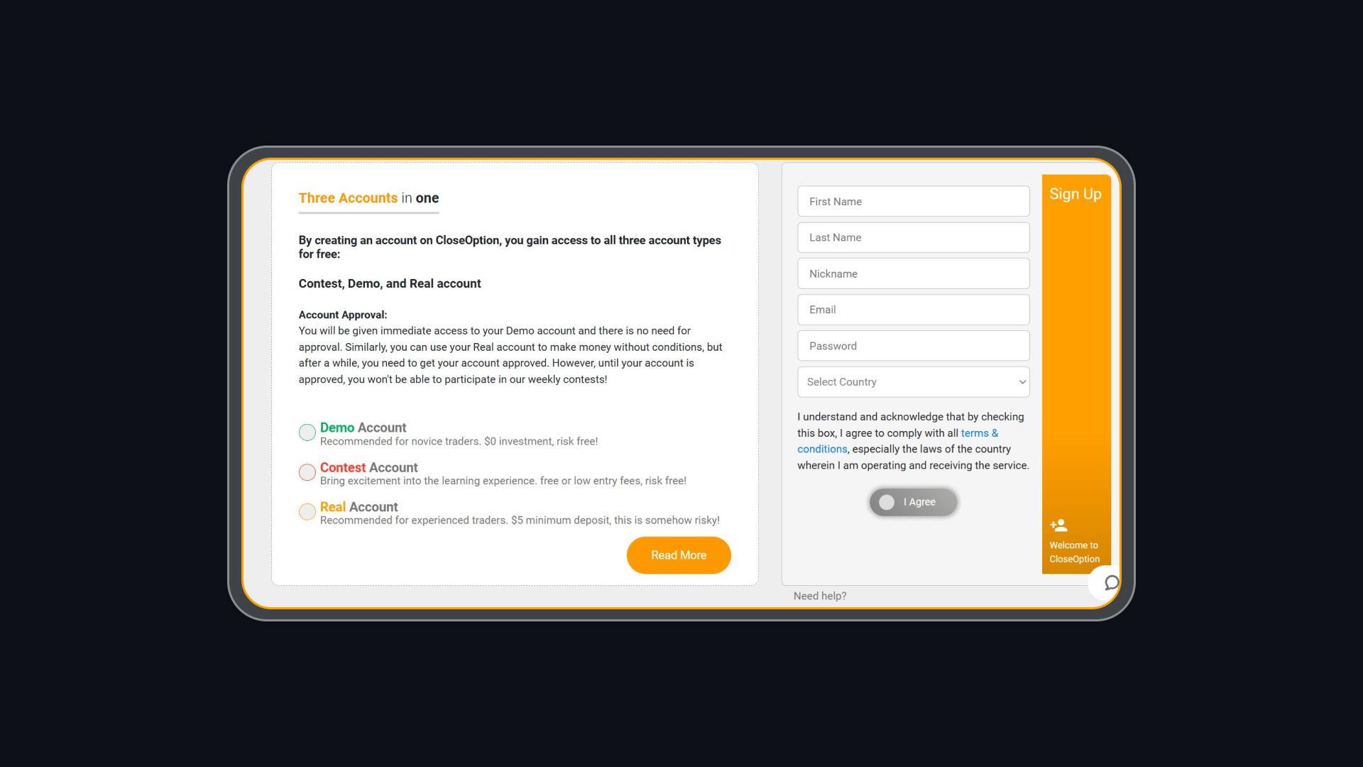How to Create and Activate your CloseOption Account