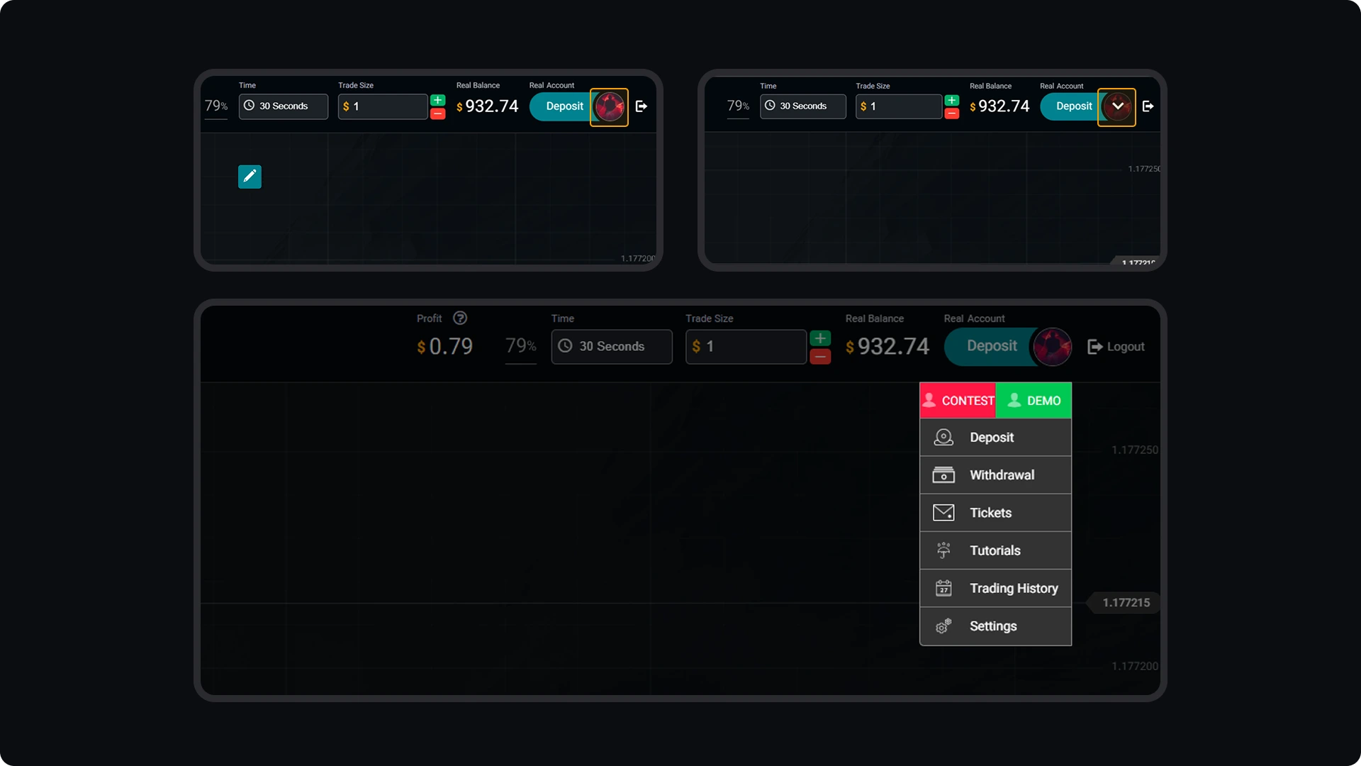 How to Switch Between Account Types in Your Trading Room